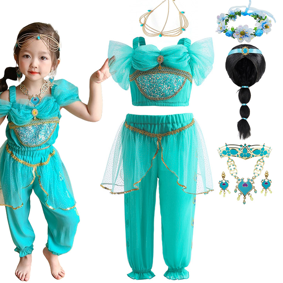 Photography Outfits - Set da principessa Jasmine per ragazze,