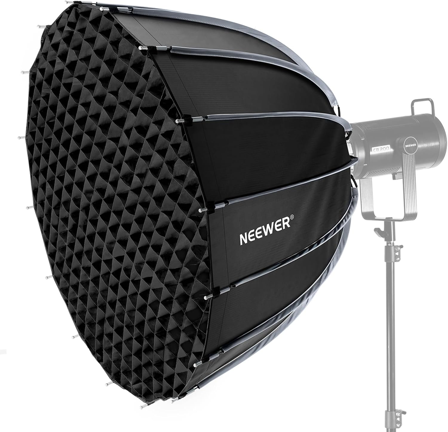 Pop Up Flash Diffuser - Softbox Parabolico con Attacco Bowens, Kit