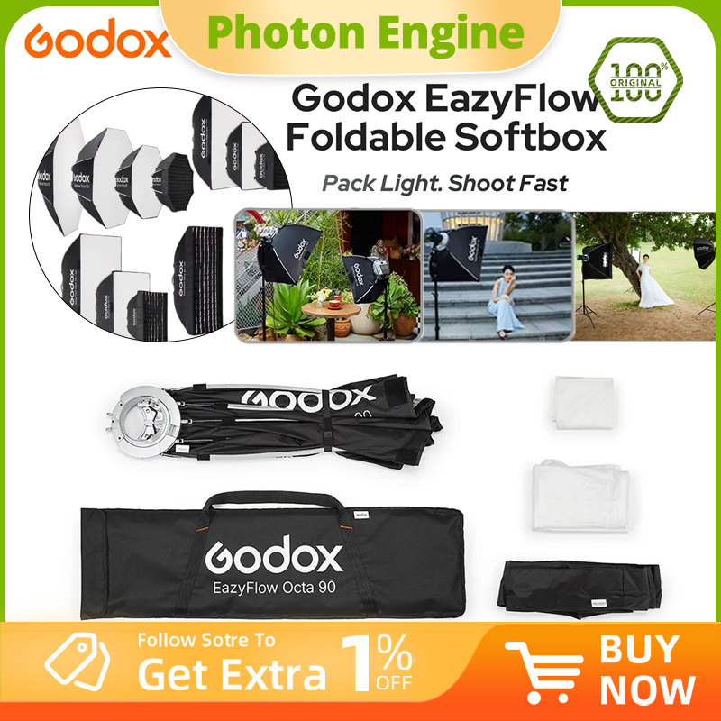 Pop Up Flash Diffuser - Godox Serie EazyFlow Softbox Pieghevole con